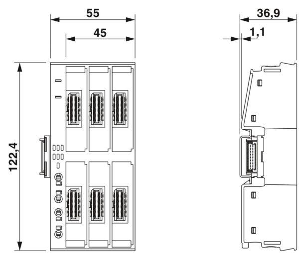 1088136 Phoenix Contact | Porte-modules - AXL F BP SE6