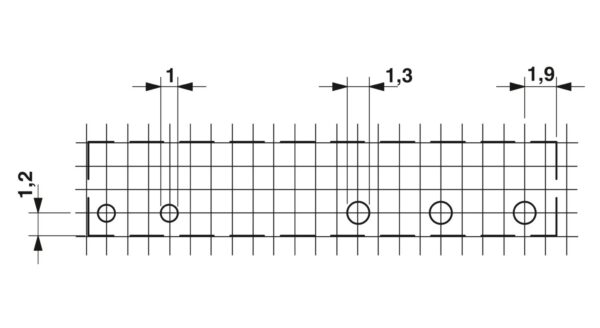 a = pas de 1,25 mm et 1,27 mm