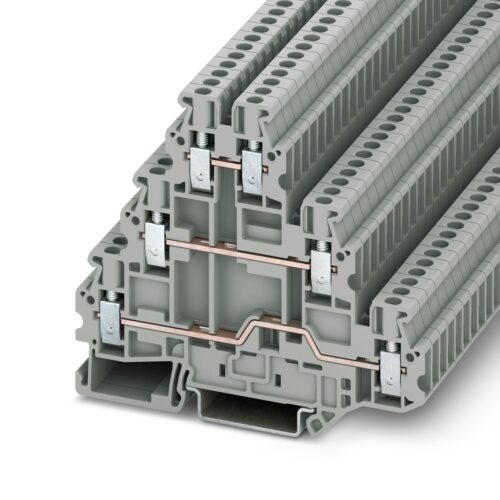 3214259 - Bloc de jonction à plusieurs étages - rail DIN Phoenix Contact UT 2.5-3L, A visser, Gris