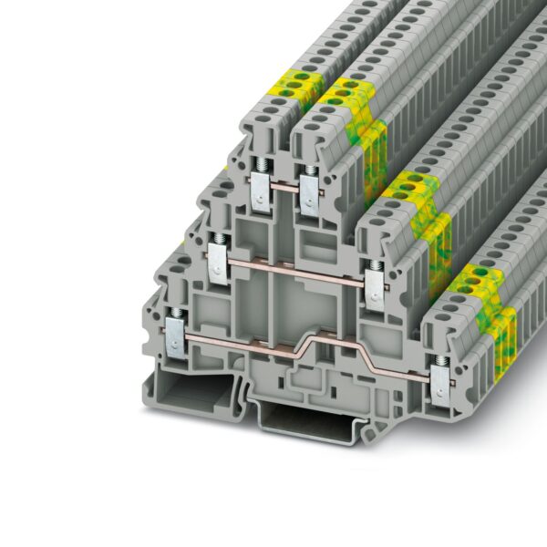 3214259 - Bloc de jonction à plusieurs étages - rail DIN Phoenix Contact UT 2.5-3L, A visser, Gris